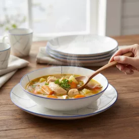 Mikado FRESCO porcelán mélytányér 21 cm – prémium minőség