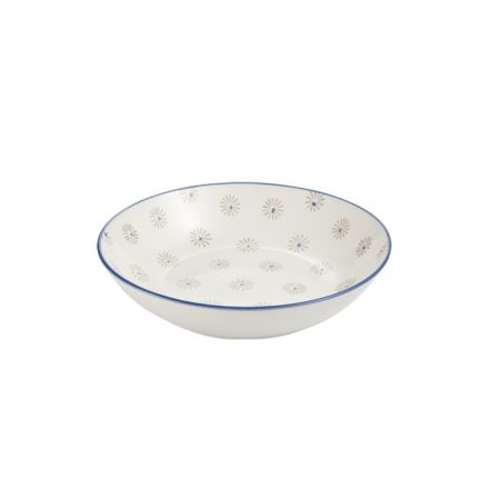 Daisy FRESCO 6 darabos porcelán mélytányér szett, 21 cm, virágos mintával, modern stílusban