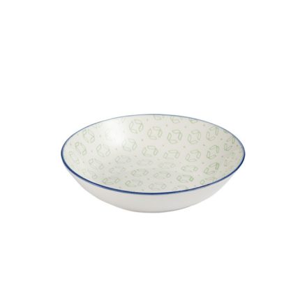 Barley FRESCO porcelán mélytányér szett, 21 cm átmérő, 6 db, letisztult mintás dizájnban