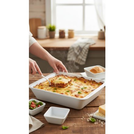 Sütőtál, 40x26x7,5 cm, Gusto
