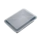 Sütőtepsi fedővel, mély, 36x25x5,5 cm, tapadásmentes, Delícia – edukáló kép használati tanácsokkal