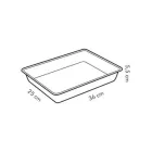 Sütőtepsi fedővel, mély, 36x25x5,5 cm, tapadásmentes, Delícia – edukáló kép használati tanácsokkal