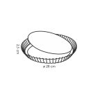 Tortaforma bordázott, ferde éllel, kivehető alap, kerek, 28x2,5 cm, Delícia