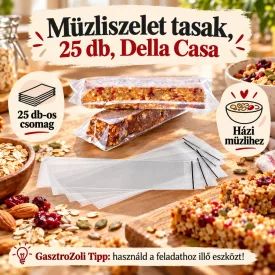 Müzliszelet tasak, 25 db, Della Casa – edukáló kép használati tanácsokkal