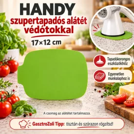 Szupertapadós alátét védőtokkal, 17-12 cm, Handy – edukáló kép használati tanácsokkal