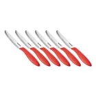 Evőkés, 12 cm, 6 db/csomag, piros, Presto