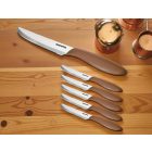 PRESTO evőkés barna nyéllel, 12 cm-es penge, 6 darabos készlet