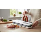 GrandCHEF Vákuumos fóliahegesztő, 110 W, 230 V – edukáló kép használati tanácsokkal