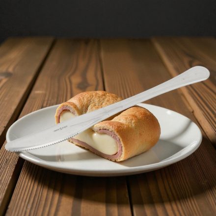 Inglese desszertkés – 12 darabos csomag, elegáns, vékony kialakítású rozsdamentes acél kés, olasz minőségben, desszertekhez és előételekhez