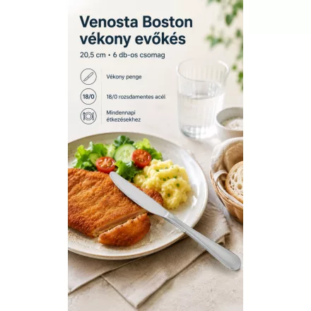 Boston evőkés rozsdamentes - Gazdaságos