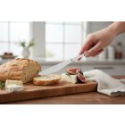 Boston evőkés rozsdamentes acélból, részletfotó – polírozott penge és ergonómikus nyél gazdaságos kivitelben