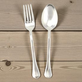 Boston 2 részes gyermek evőeszközkészlet – rozsdamentes acél kanál és villa, lekerekített, biztonságos kialakítással