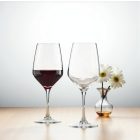 Prémium Platine vörösboros kehely, 440 ml, elegáns temperált üveg kivitel