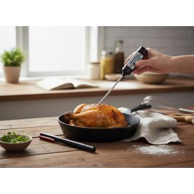 Maghőmérő, digitális, -50 - +300 fokig, 17,5 cm