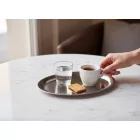 Tálca, ovális, 19,5x15 cm, rozsdamentes