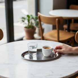 Ovális rozsdamentes tálca 23x17 cm