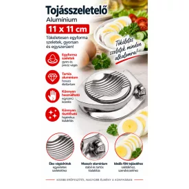 Tojásszeletelő, alumínium – 3 mm-es szeletekhez, 12 cm