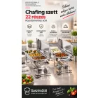 Chafing szett 22 részes, rozsdamentes