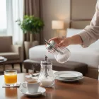 Bólintós Üveg Cukorszóró és Cukoradagoló Rozsdamentes Tetővel, 120 ml