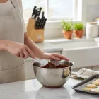 40 cm-es Műanyag Nyelű Spatula Lekerekített Gumis Fejjel - Konyhai Kiegészítő