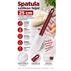 Szilikon fejű cukrász spatula – 25 cm, műanyag nyéllel