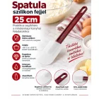 Szilikon fejű cukrász spatula – 25 cm, műanyag nyéllel
