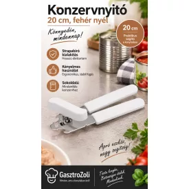 Konzervnyitó 20 cm, fehér nyél