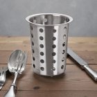 Perforált evőeszköztartó tégely 11,5×12 cm – rozsdamentes acél, higiénikus szárításhoz