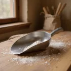 Lisztlapát 1100 ml 22x12 cm fejméret 30 cm teljes hossz, alumínium