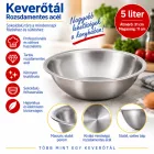 Keverőtál, 5 liter, átm.: 31 cm, mag.: 11 cm, rozsdamentes