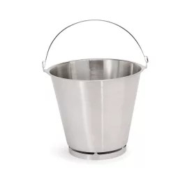   Vödör 10 liter, talpas, átm.: 30 cm, mag.: 28 cm, rozsdmentes