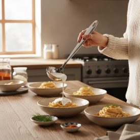 Büfé 187 szószmerőkanál, 5,5-8-26 cm, rozsdamentes