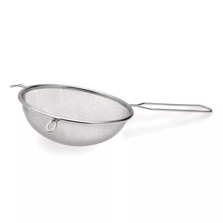 Passzírozó szűrő 10 cm 1.5 mm szövet nyélhossz 12 cm rozsdamentes