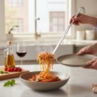 Spagetti szedőkanál 7/26 cm, rövidebb nyéllel, rozsdamentes