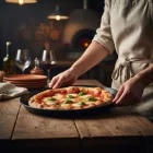 Pizzaforma, felső átm.: 28 cm, alsó átm.: 26 cm, kékvas