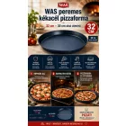Pizzaforma 32 cm-es, alsó átm.: 30 cm, kékvas