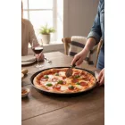 Pizzaforma 32 cm-es, alsó átm.: 30 cm, kékvas