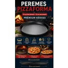 Pizzaforma, felső átm.: 34 cm, alsó átm.: 32 cm, kékvas