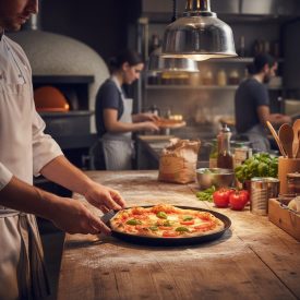 Pizzaforma, felső átm.: 34 cm, alsó átm.: 32 cm, kékvas