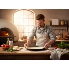 Pizzaforma, felső átm.: 34 cm, alsó átm.: 32 cm, kékvas