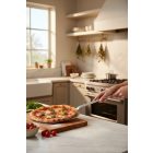 Pizza fordító lapát 80×20 cm, rozsdamentes acélból – profi pizzakemence eszköz