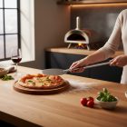 Pizza fordító lapát 80×20 cm, rozsdamentes acélból – profi pizzakemence eszköz