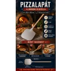 Pizzalapát alumíniumból, fa nyéllel – 91,5 cm teljes hossz, GasztroZoli ajánlata