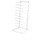 Pizzaforma tartó állvány 10 db 22-36 cm pizzaformának, 30,5x30,5x69 cm, rozsdamentes