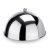 Rozsdamentes acél tányérfedő cloche 26×15 cm méretben, fogantyúval a tetején