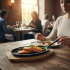 Ovális öntöttvas tálaló serpenyő fa álátéttel, 27-17,5-2 cm