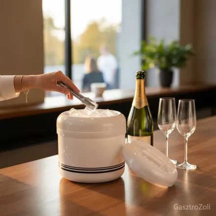 jégvödör 4 liter fehér duplafalú jégkockákkal