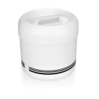 Duplafalú jégtartó vödör 4 liter, fehér polipropilén, Német minőség