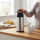 Pumpás Termosz 5 literes, forgó talpas 43 cm magas, rozsdamentes