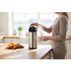 Pumpás Termosz 5 literes, forgó talpas 43 cm magas, rozsdamentes